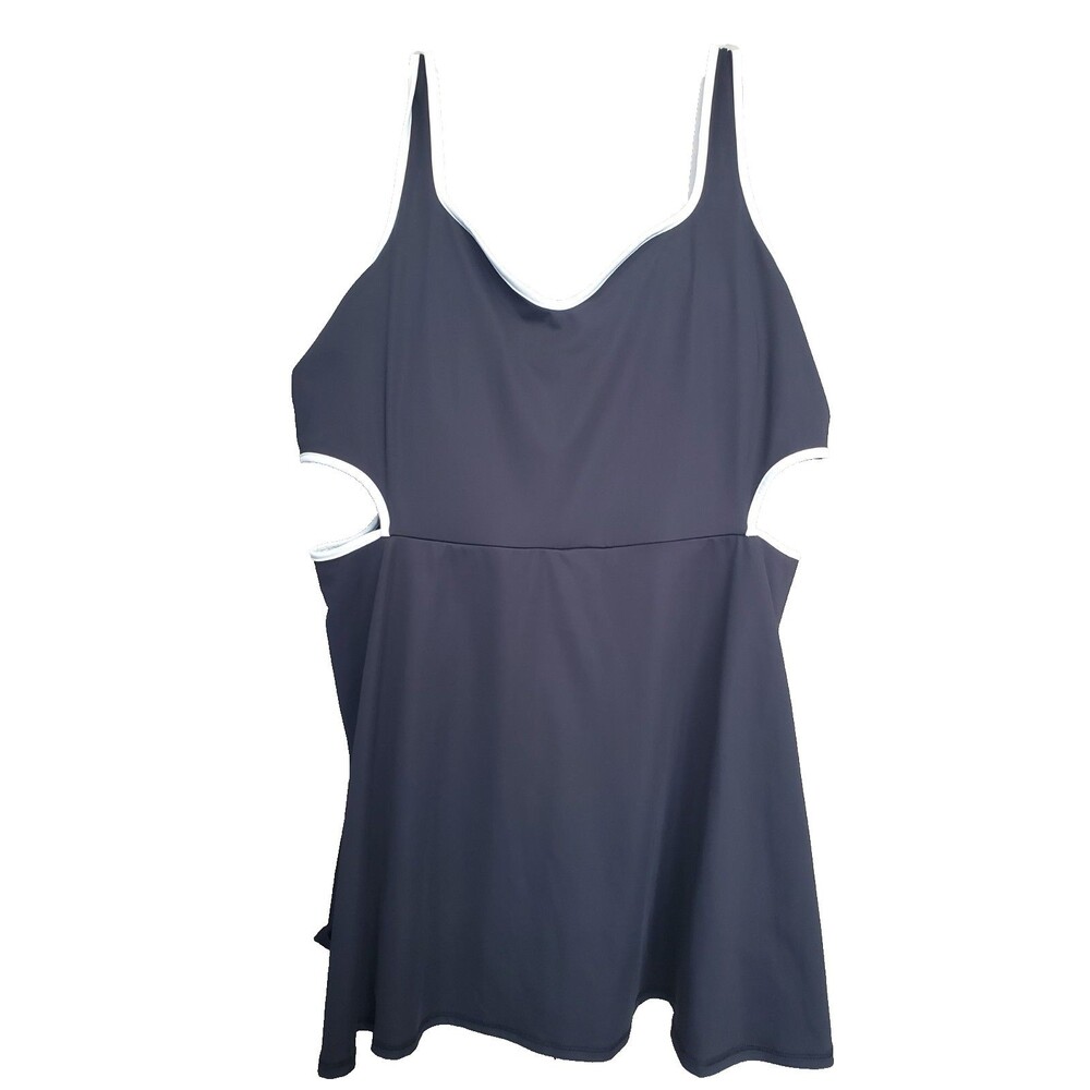 Old Navy Activewear Powersoft Go-Dry Athletic Dress Size XXL Black Side Cut-Outs